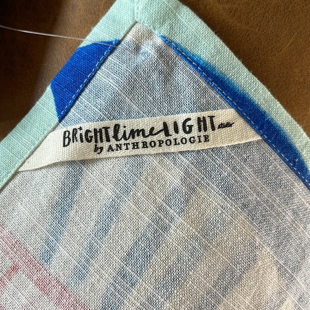 New! Anthropologie-Bright Limelight Studio Kitten Picnic Dish Towel